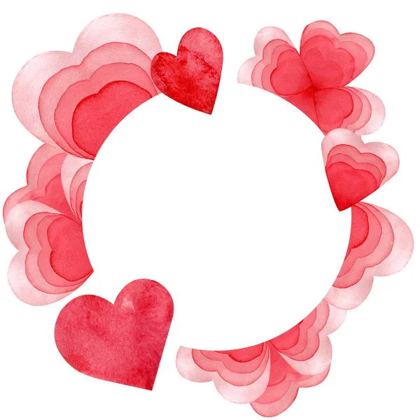Plantilla de tarjeta con un fondo de corazones Coloque el texto, adecuado para un día de San Valentín —  Fotos de Stock