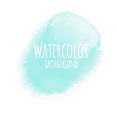 Soyut suluboya arkaplan mavisi beyaz renkte izole edilmiş