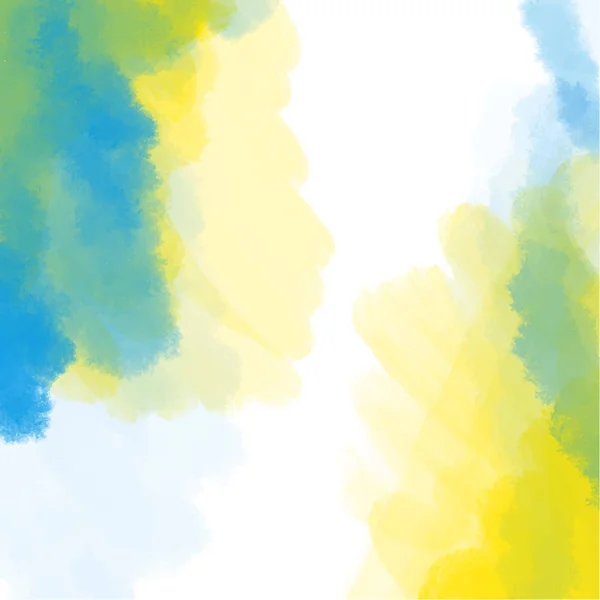 Abstrakt färgglada akvarell kreativ bakgrund blå och gul färg. — Stock vektor