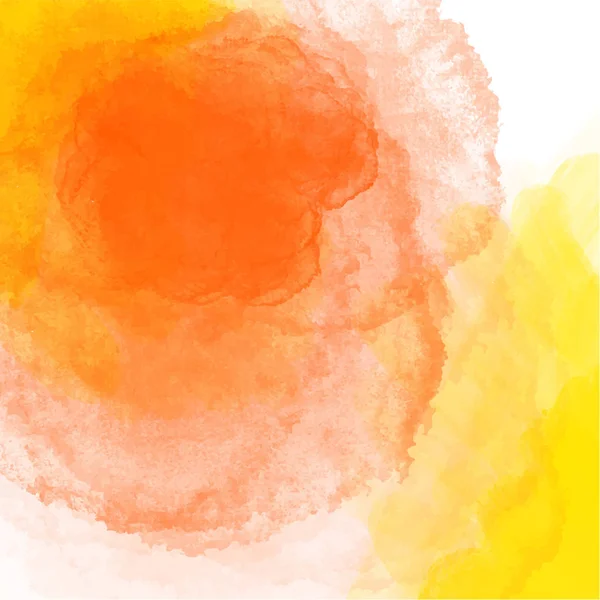 Abstrakt färgglada akvarell kreativ bakgrund gul och orange färg. — Stock vektor