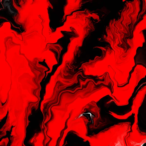 Ilustración abstracta fluido arte diseño fondo. rojo negro color — Vector de stock