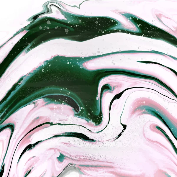 Αφηρημένη εικόνα ρευστό σχέδιο τέχνης φόντο ροζ σκούρο πράσινο χρώμα — Διανυσματικό Αρχείο