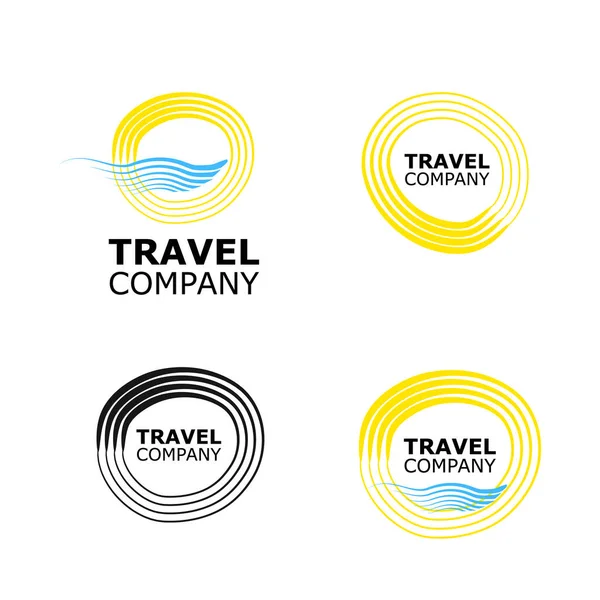 Vektor Logo cestovní kancelář symbol modré moře na bílém — Stockový vektor