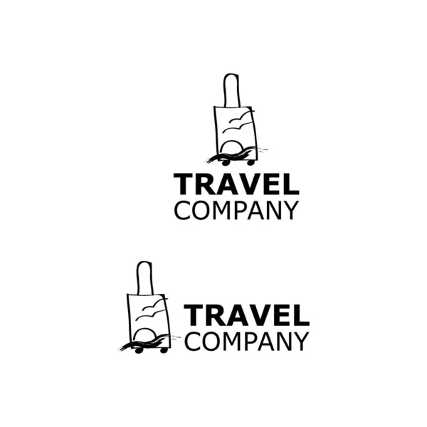 Vector Logo Reisebüro Symbol Meer auf Weiß — Stockvektor