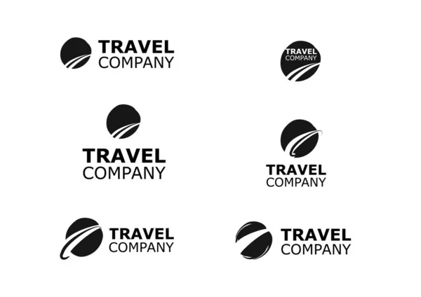 Vector Logo agence de voyage symbole route sur blanc — Image vectorielle