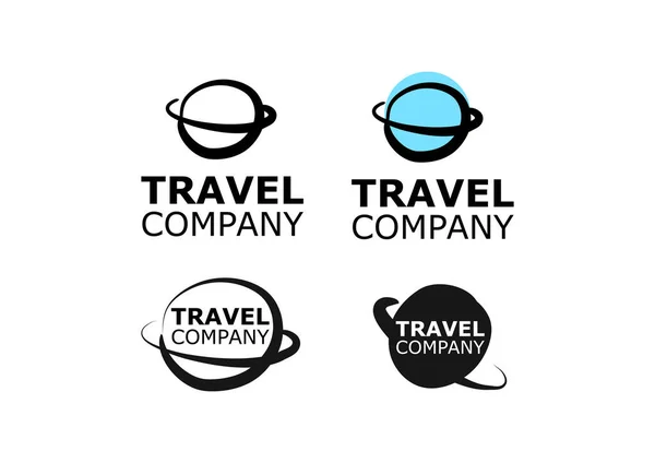 Vector Logo agence de voyage symbole route sur blanc — Image vectorielle