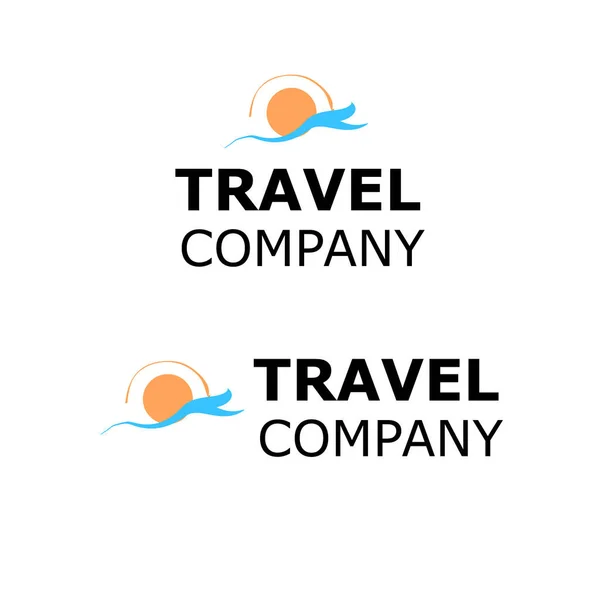 Vector Logo reisbureau symbool zee op wit — Stockvector