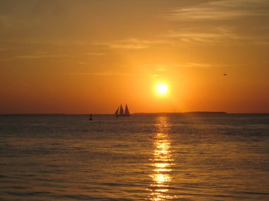 Key West günbatımı yelken