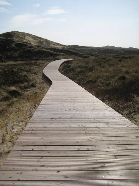 Fodsti til stranden - Stock-foto