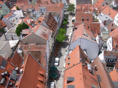 Ingolstadt Luftansicht auf die Fussgaengerzone
