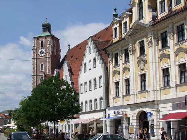 Ingolstadt Altstadt Theresienstrasse Liebfrauenmuenster — Fotografia de Stock