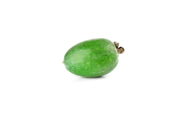 Juicy and ripe feijoa isolated on a white background. Healthy autumn fruit. — Stock Photo, Image