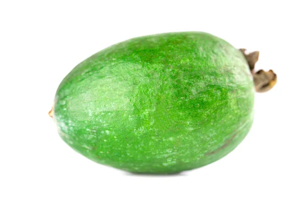 Juicy and ripe feijoa isolated on a white background. Healthy autumn fruit. — Stock Photo, Image