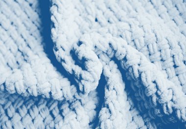 Mavi örgü desenli doku. Güzel doku geri dönüşümü .