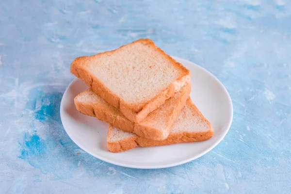 Frischer Toast Mit Gesalzenem Karamell Und Banane Leckeres Frühstück — Stockfoto