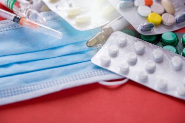 Soyut koronavirüs 2019-nCoV. Virüs Salgını Koruma Konsepti