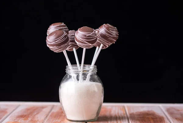 Gâteau Éclate Dans Crème Chocolat Sous Forme Support Bouquet Dans — Photo