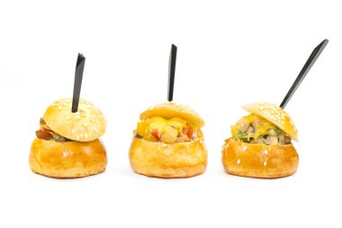 et ve sebze ile Mini kanepe