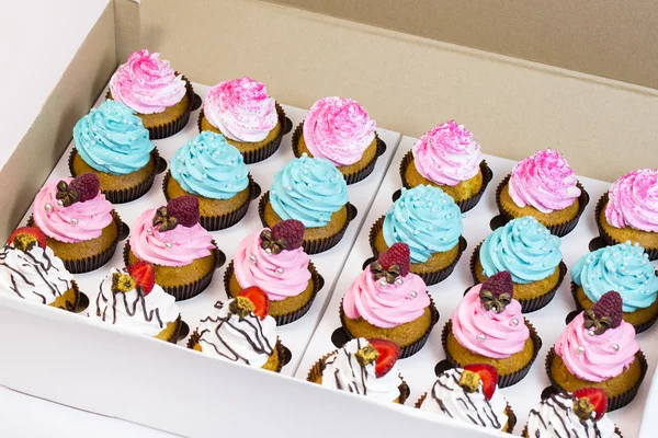 Cupcakes com creme — Fotografia de Stock