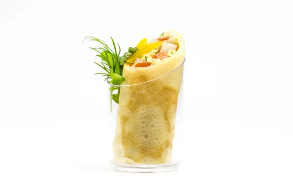 Et ve sebze ile Mini kanepe — Stok fotoğraf