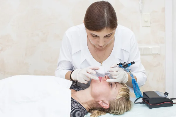 Lippentätowierung — Stockfoto