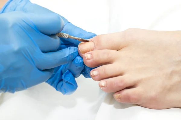 Processo di pedicure — Foto Stock