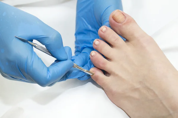 Proces pedicure — Zdjęcie stockowe