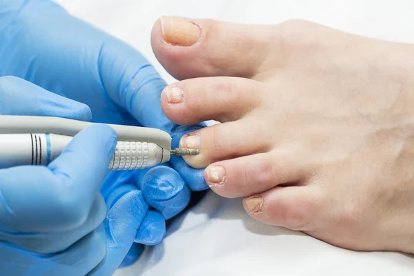 Processo di pedicure — Foto Stock