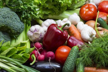 Taze sebzelerin arka planı