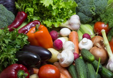 Taze sebzelerin arka planı