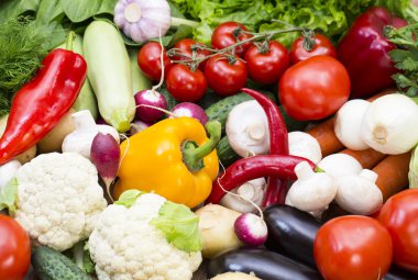 Taze sebzelerin arka planı