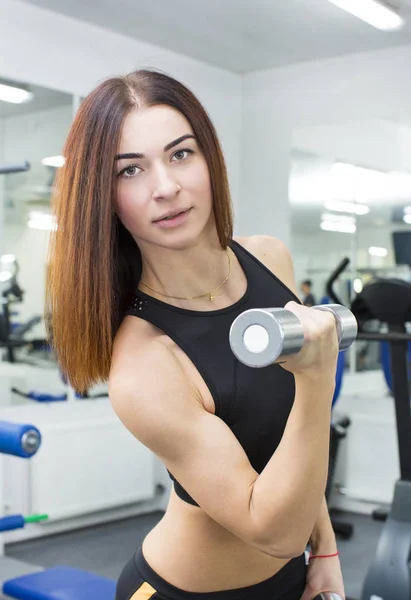 Girl goes in for sports — Stock Photo, Image