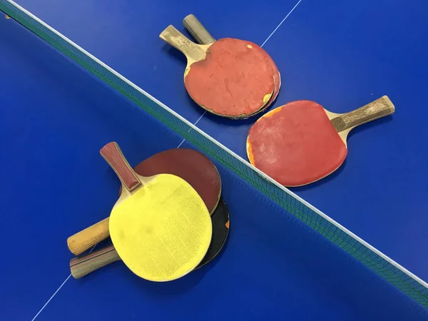 Raquete de tênis velho para ping pong — Fotografia de Stock