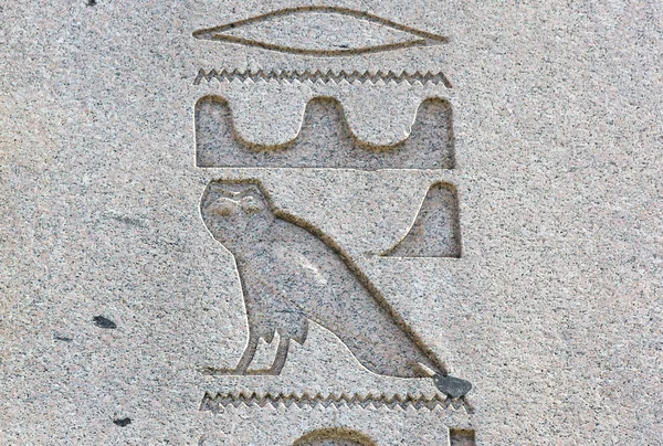 Egyptian hieroglyphics on the ancient — Stock Photo, Image