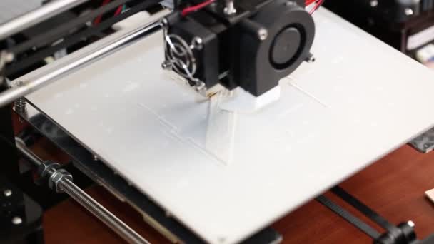 3d mecanismo de la impresora yelement diseño de trabajo — Vídeos de Stock