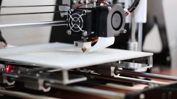 3d printer mechanism working yelement design — Stock Video