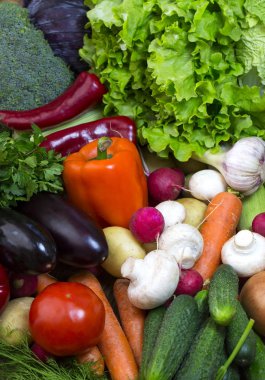 Taze sebzelerin arka planı 