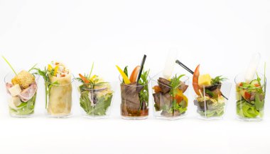 et ve sebze ile Mini kanepe 