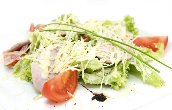 Meat salad with cheese and herbs — Stock Photo, Image