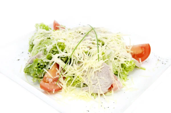 Salada de carne com queijo e ervas — Fotografia de Stock