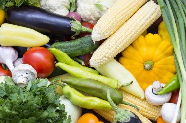 Taze sebzelerin arka planı