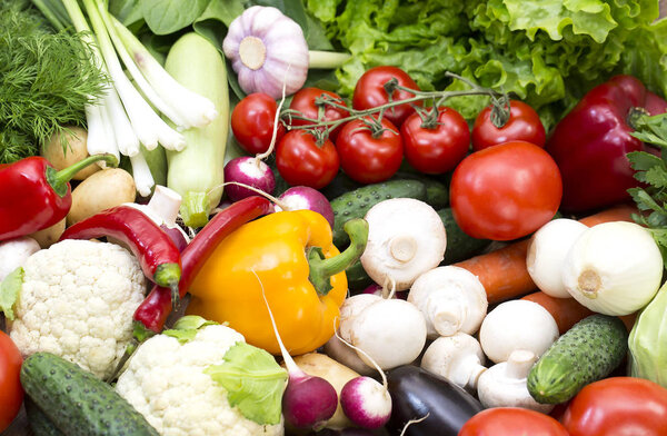 Фон из свежих овощей
