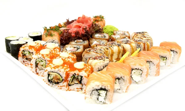 Sushi heerlijke zeevruchten — Stockfoto