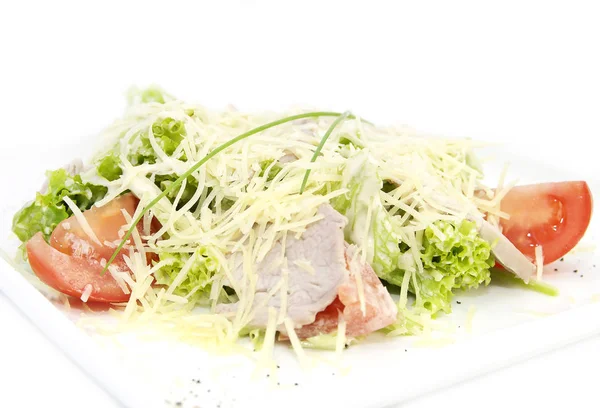 Salada de queijo de carne e verduras — Fotografia de Stock