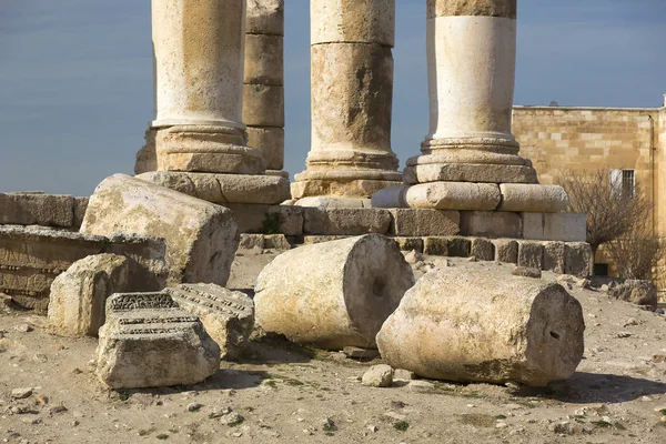 De ruïnes van de oude citadel in Amman — Stockfoto