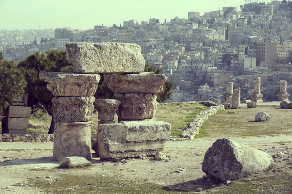 アンマンの古代の要塞の遺跡 — ストック写真