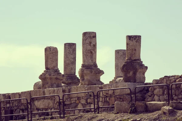 Die Ruinen der antiken Zitadelle in Amman — Stockfoto