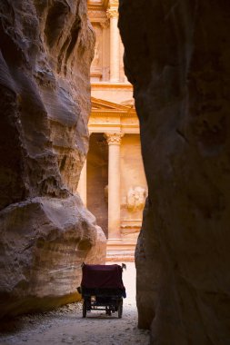 Eski rock city Petra Ürdün'de terk edilmiş.