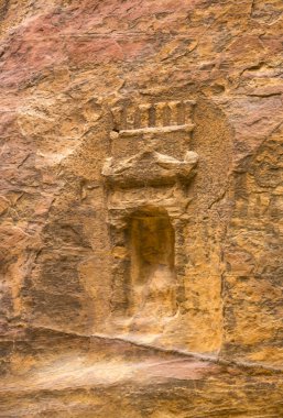 Eski rock city Petra Ürdün'de terk edilmiş.