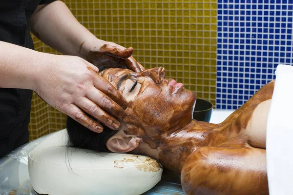 Proces czekoladowa maska — Zdjęcie stockowe